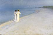Peter Severin Kroyer Summer Evening on the Southern Beach (nn03) Germany oil painting artist
